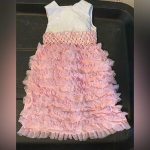 Handmade American Girl Doll Dress pink and white